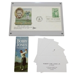 Bobby Jones Cachet, Flicker Book, & Five Business Cards