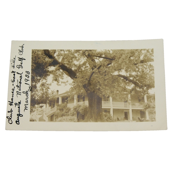 Vintage 1933 Augusta National Golf Club Clubhouse Silverprint Postcard 