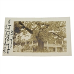 Vintage 1933 Augusta National Golf Club Clubhouse Silverprint Postcard 