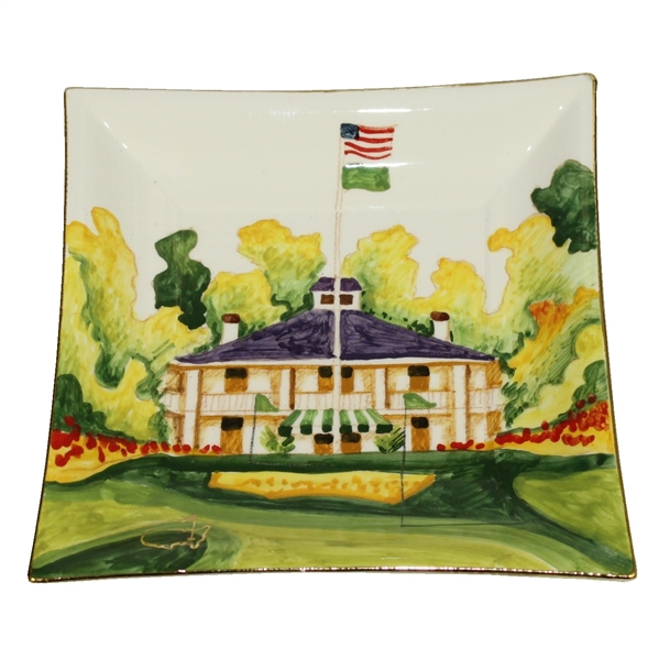 Augusta National Clubhouse Hand Painted Ceramic Masters Dish - Made in Italy