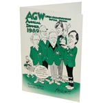 1989 AGW Annual Dinner Menu with Palmer as Guest of Honor & in Green Jacket - R&A