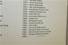 1989 AGW Annual Dinner Menu with Palmer as Guest of Honor & in Green Jacket - R&A