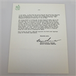 Four 1960 Augusta National Golf Club Masters Tournament Press Releases - 8 Pages