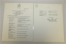 Four 1960 Augusta National Golf Club Masters Tournament Press Releases - 8 Pages