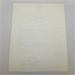 Four 1960 Augusta National Golf Club Masters Tournament Press Releases - 8 Pages