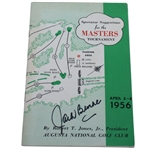 Jack Burke Signed 1956 Masters Spectator Guide JSA ALOA