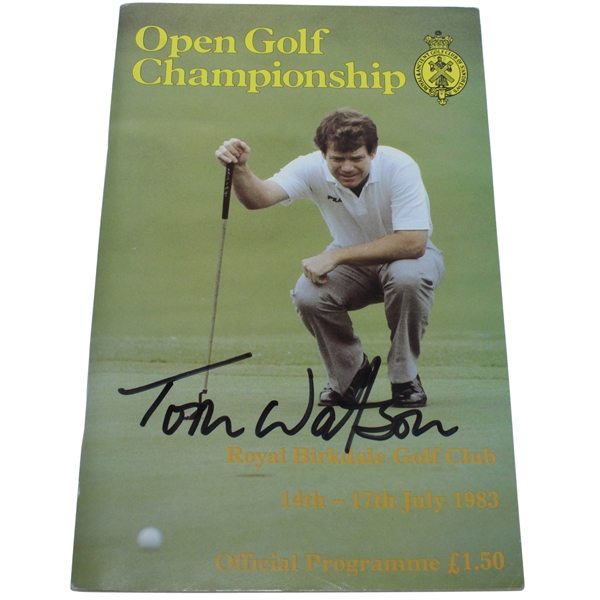 Tom Watson Signed 1983 Open Championship at Royal Birkdale Program JSA ALOA