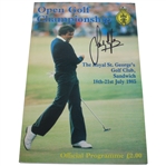 Sandy Lyle Signed 1985 Open Championship at Royal St. Georges Program JSA ALOA
