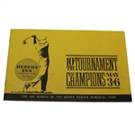Multi Signed 1962 Tournament of Champions Program - Palmer, Snead, Middlecoff and More JSA ALOA