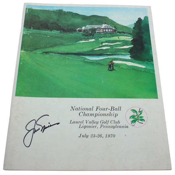 Jack Nicklaus Signed 1970 National Four-Ball Championship Program - Palmers Partner JSA ALOA