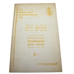 1954 Open Championship at Royal Birkdale Program - Wednesday - Peter Thomson Winner