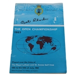 Bob Charles Signed 1963 Open Championship at Royal Lytham & St. Annes Program