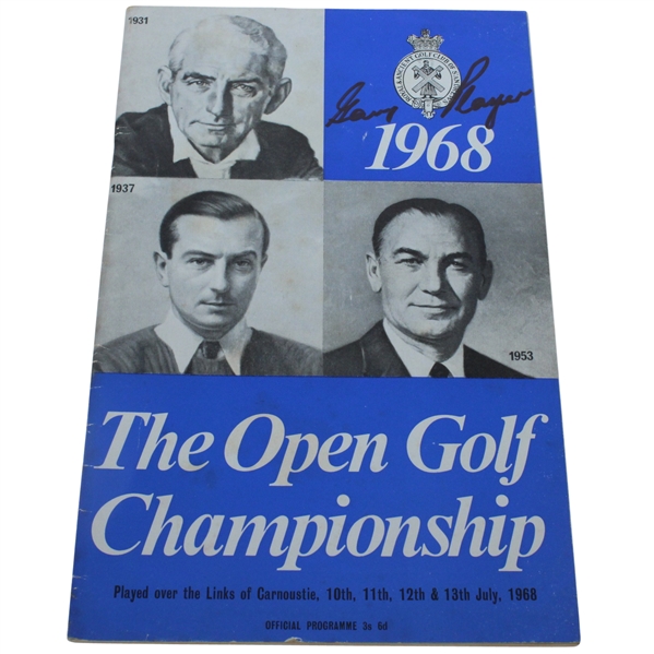 Gary Player Signed 1968 Open Championship Program JSA ALOA