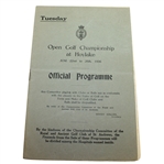 1936 Open Championship at Hoylake Tuesday Program - Alf Padgham Win