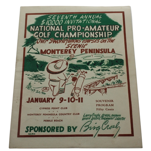 1948 Bing Crosby National Pro-Am Golf Championship Program - Lloyd Mangrum Winner