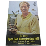 Gary Player Signed 1974 Open Championship at Royal Lytham & St. Annes Program JSA ALOA