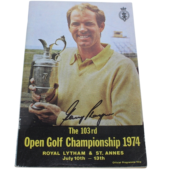 Gary Player Signed 1974 Open Championship at Royal Lytham & St. Annes Program JSA ALOA