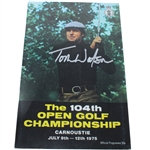 Tom Watson Signed 1975 Open Championship at Carnoustie Program JSA ALOA