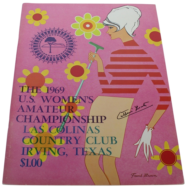Catherine Lacoste Signed 1969 US Womens Amateur Championship at Las Colinas JSA ALOA