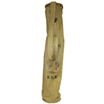 Vintage Canvas Golf Bag - E. E. M. Initials