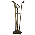 1925 Wellington-Stone Co. Original Cast Iron Parlor Putter with Three Clubs