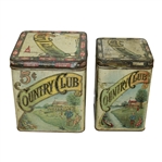 Two Vintage Country Club Handmade Cigar Tins