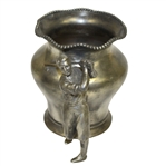 Superior Silver Vase with Affixed Golfer
