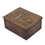 Heintz Art Metal Shop Sterling Silver on Bronze Box with Hinged Lid