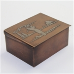 Heintz Art Metal Shop Sterling Silver on Bronze Box with Hinged Lid