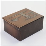 Heintz Art Metal Shop Sterling Silver on Bronze Box with Hinged Lid