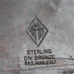 Heintz Art Metal Shop Sterling Silver on Bronze Box with Hinged Lid