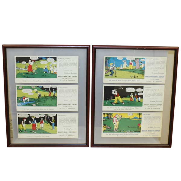 Six Golf Comics - The 3-M Company - Framed
