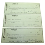 Three Ben Hogan Signed Hogan Oil Co. Checks JSA ALOA