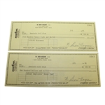 Two Ben Hogan Signed BankOne Checks - Pay to the Order of Seminole GC JSA ALOA