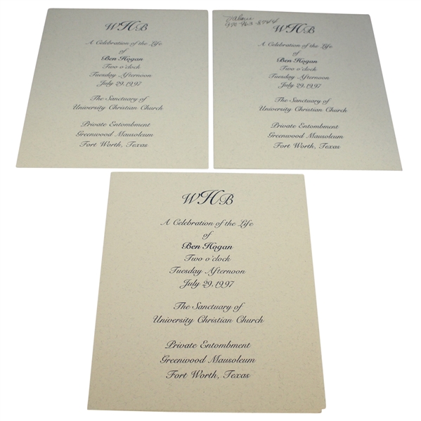 Three Ben Hogan Celebration of Life Programs