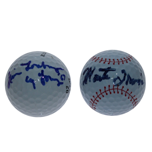 Monte Irvin (HOF) & Jim Lonborg (67 Cy Young) Baseball Stars Signed Golf Balls JSA ALOA