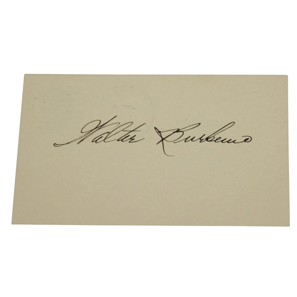 Walter Burkemo Signed 3x5 GPC - 1953 PGA Champion JSA ALOA