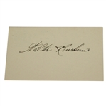 Walter Burkemo Signed 3x5 GPC - 1953 PGA Champion JSA ALOA