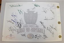 Multi-Signed 'Legends of Golf' Flag - Watson, Love, Stricker, Weiskopf, others JSA ALOA