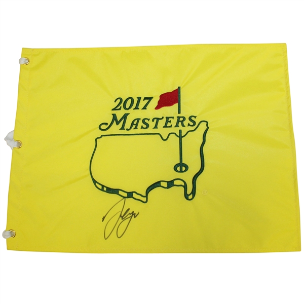 Sergio Garcia Signed 2017 Masters Embroidered Flag JSA ALOA