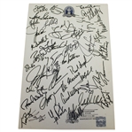 Multi-Signed 1997 PGA Championship at Winged Foot Autograph Sheet JSA ALOA