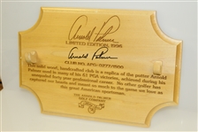 Arnold Palmer Signed Ltd Ed 'The Original' Putter Display with 61 PGA Victories Carved in Wood JSA ALOA