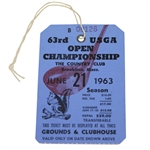 1963 US Open at The Country Club Grounds & Clubhouse Ticket #B00126