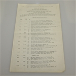 1961 USGA Money Winners, 1980 USGA Starting Times, & 1967 USGA Sunday Pairing Sheet