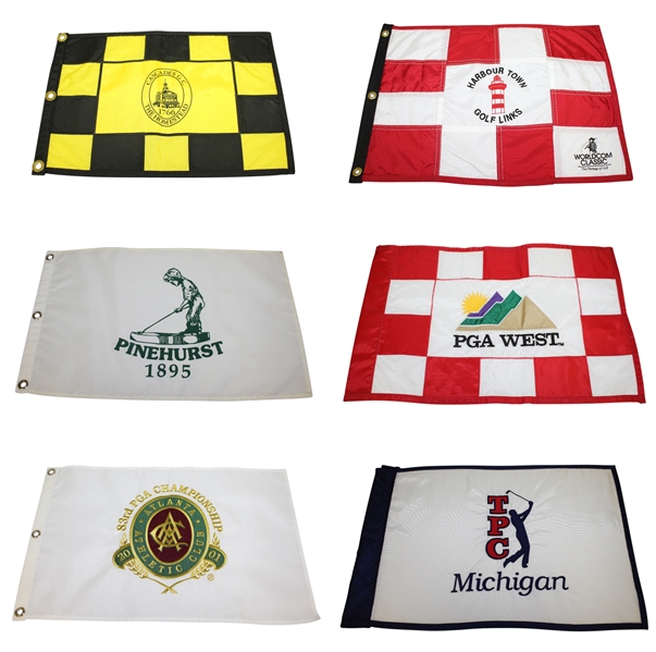 Lot of Six Golf Flags