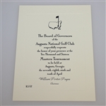 Tony Jacklin's Personal 2016 Masters Tournament Invitation with Envelopes COA