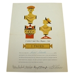 1954 National Golf Day I didnt beat Ben Hogan but I tried Certificate w/Magazine Story - Seldom Seen