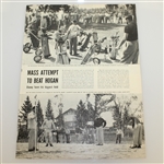 1954 National Golf Day 'I didn't beat Ben Hogan but I tried' Certificate w/Magazine Story - Seldom Seen