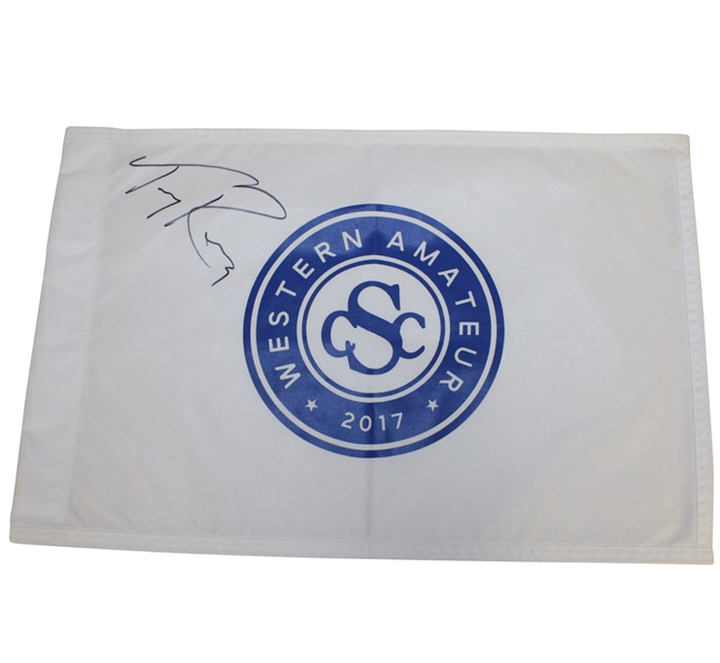 Tony Romo Signed 2017 Western Amateur Golf Flag JSA ALOA