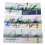 Three Multi-Signed BMW Championship Tournament Tickets JSA ALOA